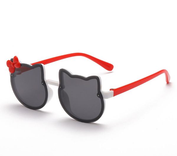 Mädchen-Sonnenbrille mit Katzenschleife, klassische Kinder-Sonnenbrille für Mädchen und Jungen, Kätzchen-Sonnenbrille, UV400, ab 3 Jahren