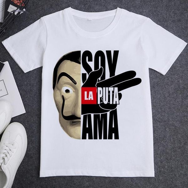 

harajuku women's t-shirt la casa de papel printed leisure tshirt summer fashion house of paper white t shirt female clothing