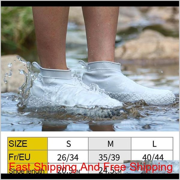 

reusable waterproof sile shoes cover rainproof boots non-slip overshoes thick wear-resistant portab qylzbh dh_seller2010