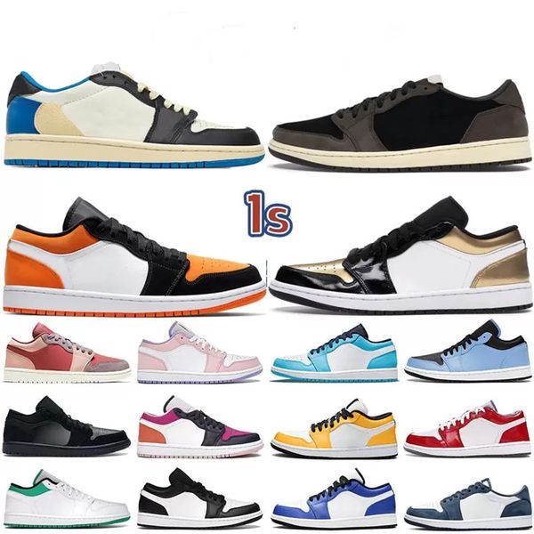 

1 1s low jumpman basketball shoes men women designer shoes mens sneakers unc shadow wolf light smoke grey obsidian black toe womens trainers