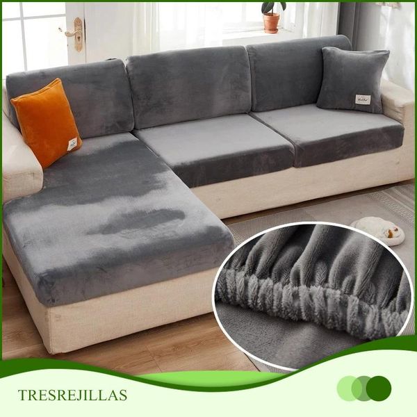 

chair covers soft velvet sectional corner sofa cushion cover couch seat backrest mattress protector case elastic slipcover for chaise longue