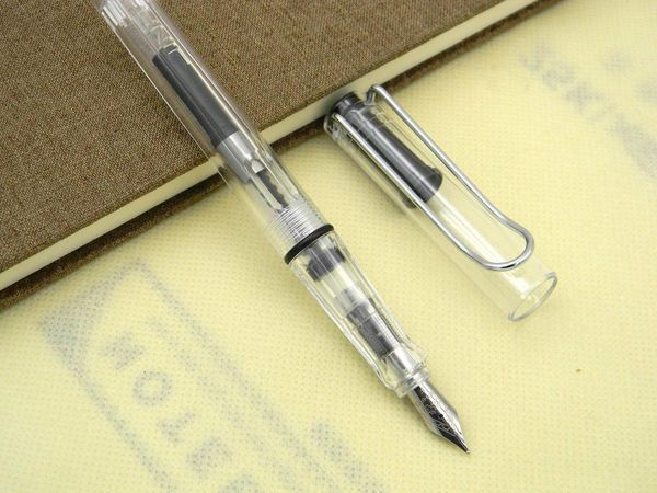 

fountain pens jinhao 599 plastic silver accessories trim m nib wire clip pen