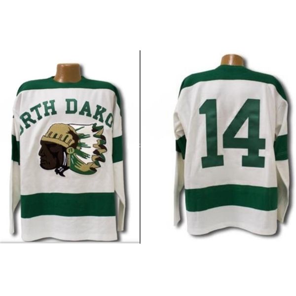 

real 668 real full embroidery 1954 north dakota sioux jersey 668 stitched fighting sioux dakota jersey or custom any name or number jersey, Black
