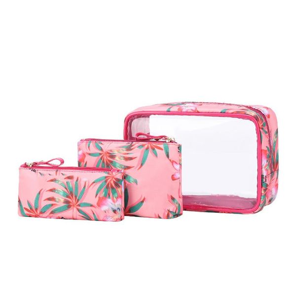 

cosmetic bags & cases 3pcs/set handbg bag the portable pvc outdoor travel waterproof wash fashion transparent storage