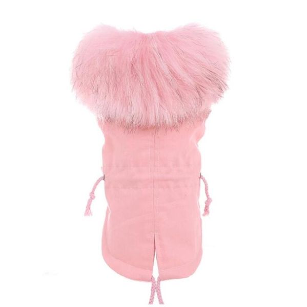 

dog apparel winter coat for dogs fleece parkas teddy warm faux fur hood overalls xs s m l xl