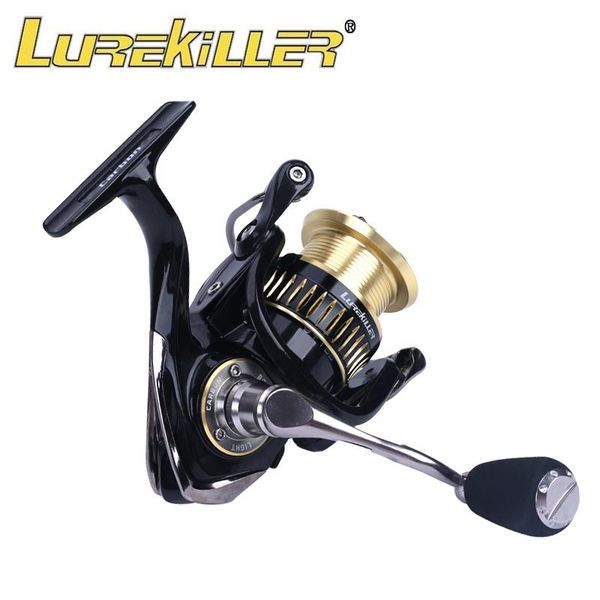 

lurkiller 2000/2500/3000/4000 spinning reel pure carbon reel black gull double spools 9+1bb carbon washers lure new arrival