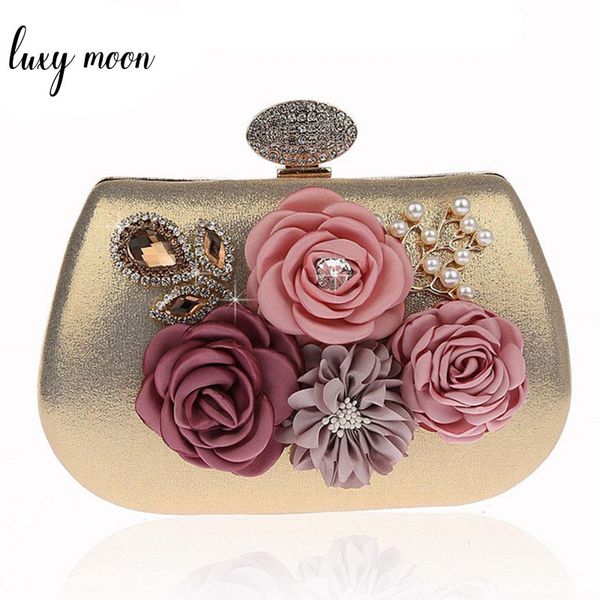 

women exquisite flower clutches evening wedding banquet party purse handbags
