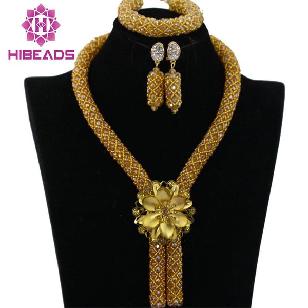 

earrings & necklace dubai bridal jewelry set african beads costume fashion for women alj154, Silver