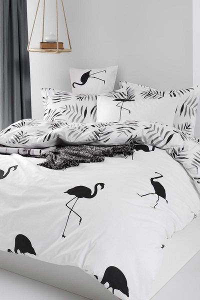 

bedding sets 100% natural cotton double duvet cover set hope black ep-018980