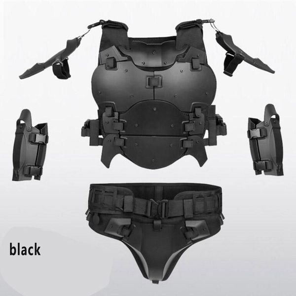 

tactical armor suit plate protection vest with elbow pads detachable explosion-proof vest shooting paintball, Camo;black