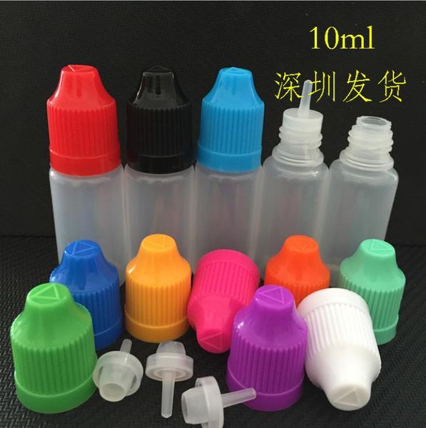 

others apparel 10ml e-cig e-liquid chubby gorilla plastic vape juice oil dropper bottles pe translucent light-proof unicorn empty bottles wi, Black;white