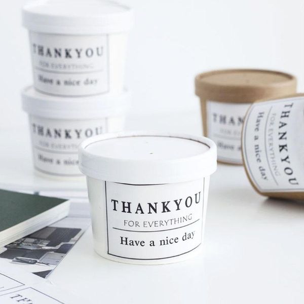 

kraft paper box khaki candy bucket wedding favors gift box white ice cream package birthday party baby shower with cover 10pcs