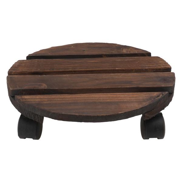 

gift wrap 1pc moveable flowerpot tray universal wheel base wooden holding