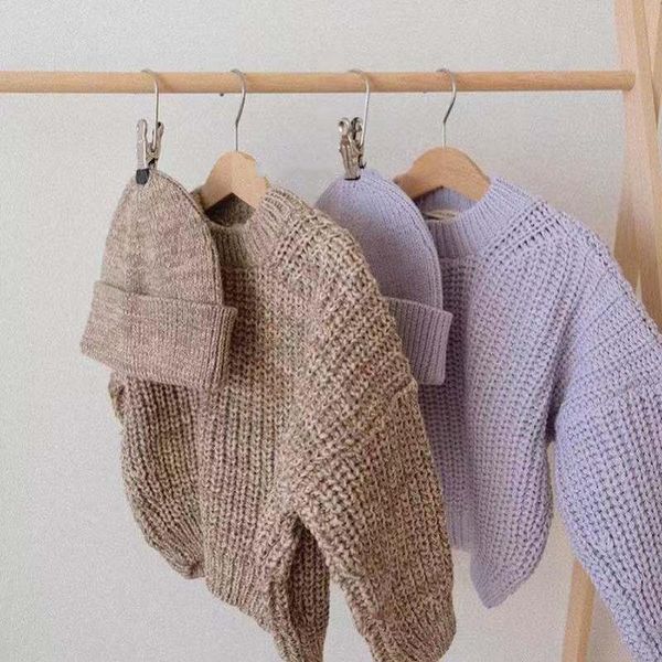 

pullover 2021 autumn baby girl knit sweater fashion long sleeve loose for boy knitted casual kids, Blue