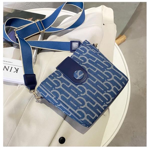 

2-color solid choice bag, color women's bag, messenger buckle canvas make-up rgoen