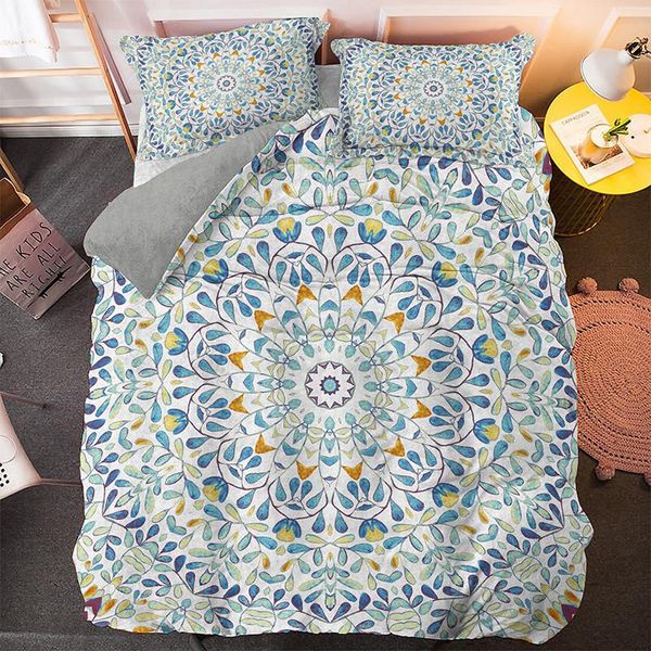 

bedding sets mandala printed duvet cover bohemian flower set home textiles bedclothes 2/3pcs