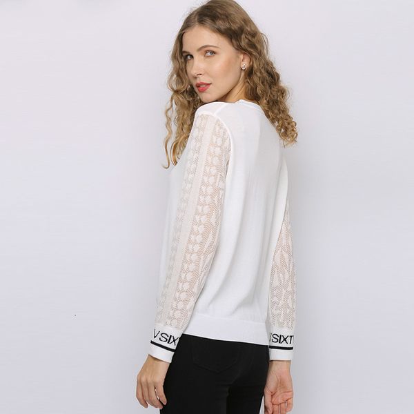 

women's blouses couture sleeves chiffon spring sweater slender neck pullover t20688 hpmv, White;black