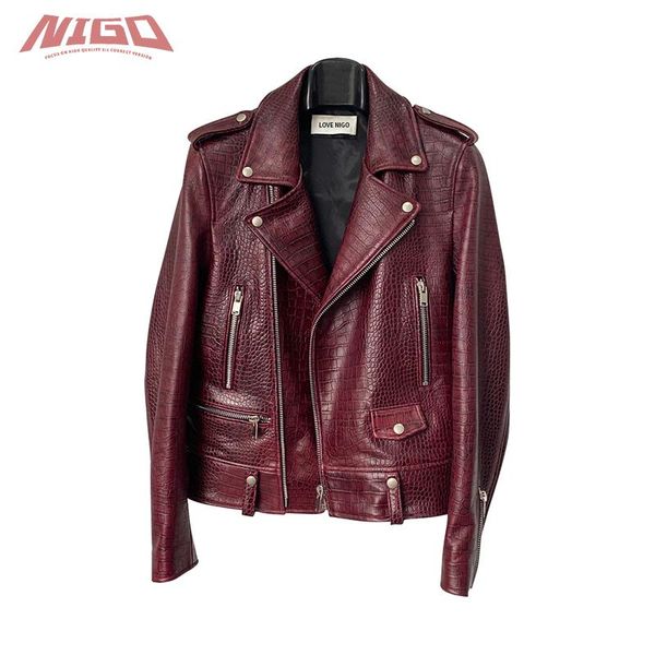 

men's jackets nigo 21ss men's red crocodile embossed jacket #nigo3888, Black;brown