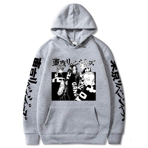 

men's hoodies & sweatshirts anime tokyo revengers kids manjiro sano cozy pullovers oversized, Black