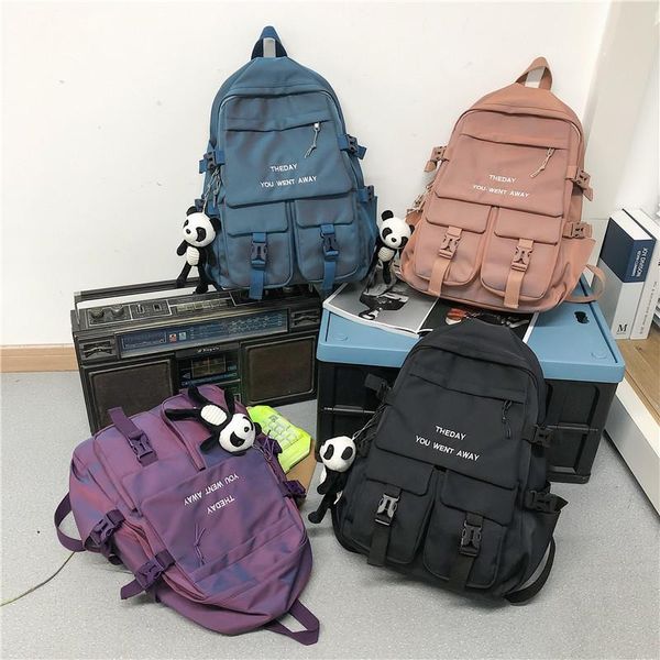 

2021 high school backpack men's trend fashion middle school student schoolbag college style men and women all-match