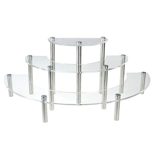 

other bakeware 3 tiers birthday kitchen removable wedding transparent cupcake holder cake display stand acrylic snack rack semicircular part
