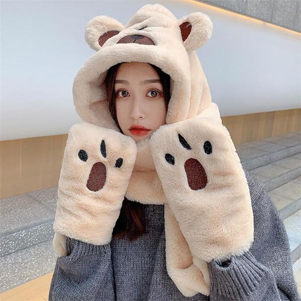 

hats, scarves & gloves sets woman hats necessary winter wool cap warm one three-piece beanies casual beanie hat bonnet caps, Blue;gray