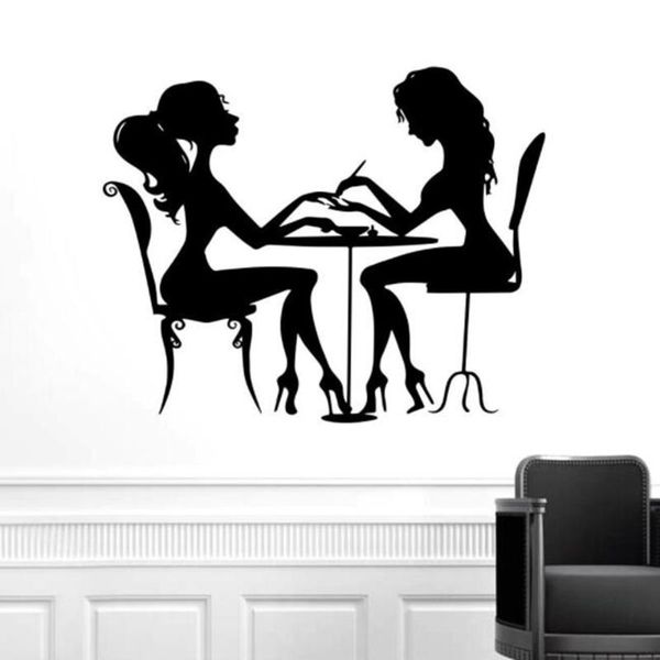 

wall stickers beauty nails sticker for manicure store sofa background art mural diy girls women room posters decals