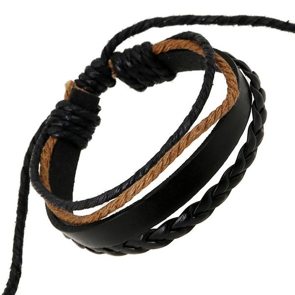 

tennis classic simple women genuine leather bracelets 17cm adjustable black color cord fashion jewelry braided bangle, Golden;silver