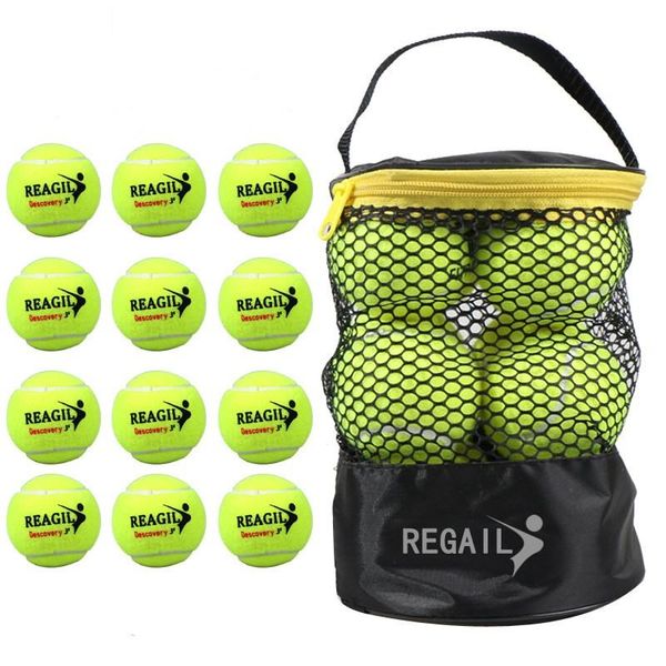 

12pcs/bag tennis balls for training practice competition high-quality durable anti-slip good elastic rubber fiber tennis sports