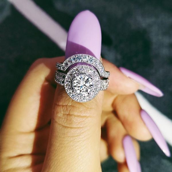 

wedding rings 2021 desgin moonso set bridal classic engagement band ring for women luxury jewelry r4426, Slivery;golden