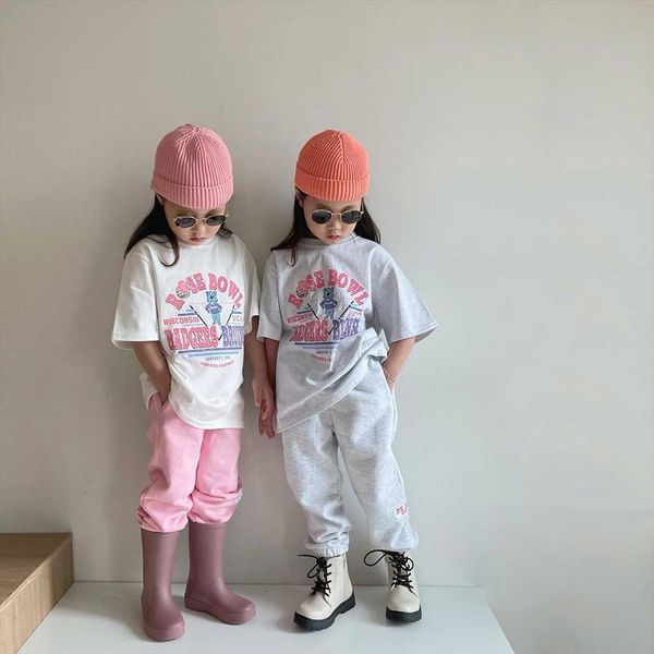 

Summer Arrival Girls Fashion Letter T Shirt Kids Korean Design Tops Kid Clothes, Blue