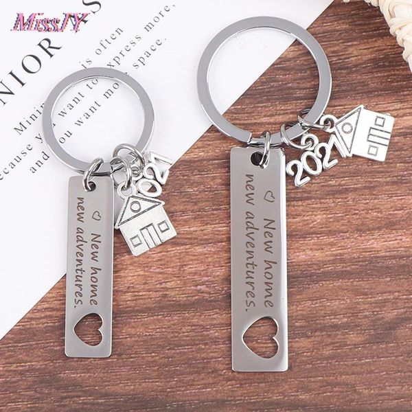 

keychains 2021 housewarming gift for homeowner house beginning congratulations keychain home, Silver