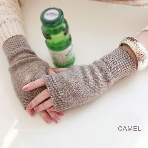 

sales genuine fine sheep wool mitt exposed finger women' winter autumn knitted for women fingerless gloves wrist mittens, Blue;gray