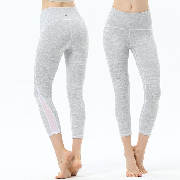 

tracksuits luxury yoga wearyoga suit women's tight yoga pants mh splicing 7-point quick drying fitns elastic outdoor running pants, Gray