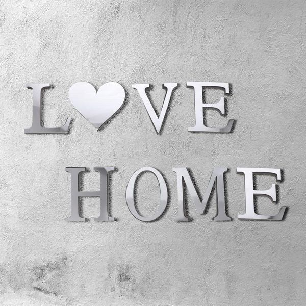 

wall stickers 8pcs mirror effect diy alphabets acrylic sticker