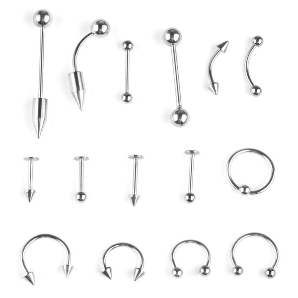 Mix-Stile Nabel-Bauchnabel-Ring-Lippe-Nase-Nasen-Body-Schmuck hoher Qualität chirurgischer Stahl