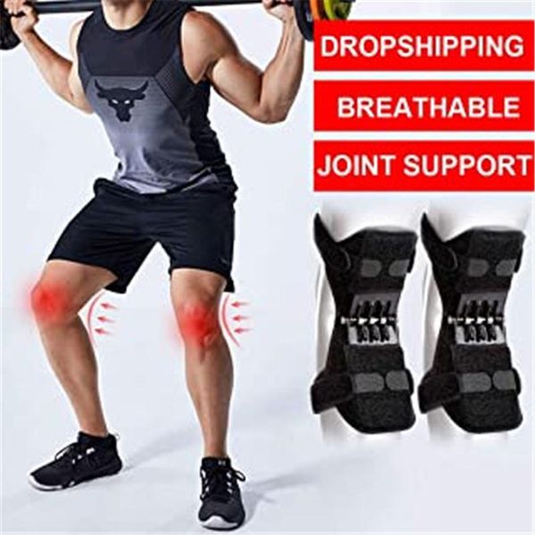 

elbow & knee pads protection breathable non-slip support spring powerful rebound strength sport reduces pain legs protector, Black;gray