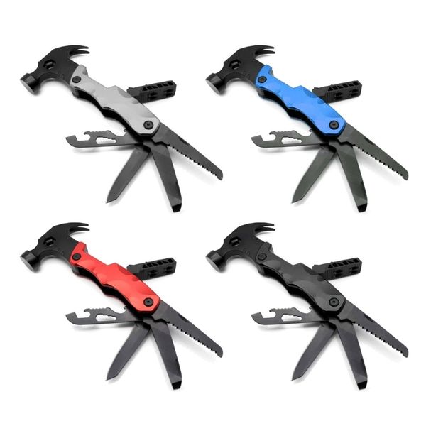 

portable 13 in 1 survival tools safety hammer non-slip handle car windshield breaker emergency rescue tool kit