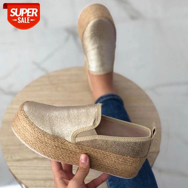 

puimentiua platform shoes woman summer canvas solid color casual thick-soled loafers women shoes elastic band single #5l2x