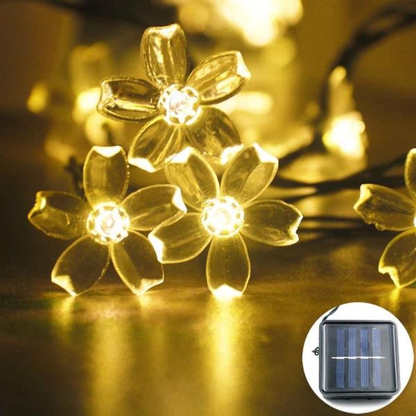 

solar flower string lights 20 50 led halloween fairy blossom lights string decorations for indoor outdoor home garden xmas trees