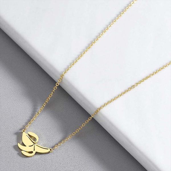 

pendant necklaces women fashion jewelry on the neck steel color stainless banana couple cute fruit pendants gold chains, Silver