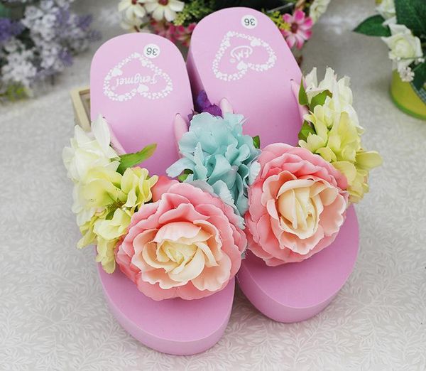 

slippers 2021 white beach handmade slipper flip flops for women's beautiful fashion shoes platform sale high heels wedges, Black