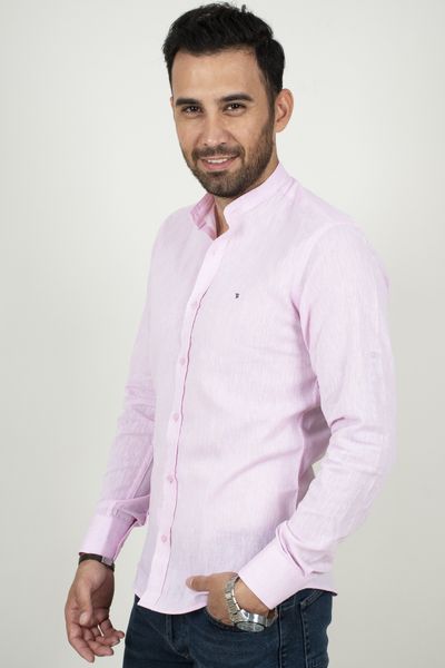 

pink normal mould male shirt 100 cotton crew neck long business four seasons clothing 2005056 nsjh, White;black