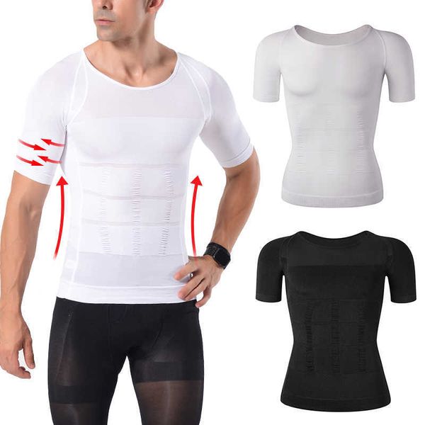 

men body shaper abdomen slimming shapewear male modeling belt belly shaping corset gynecomastia compression shirts faja hombre