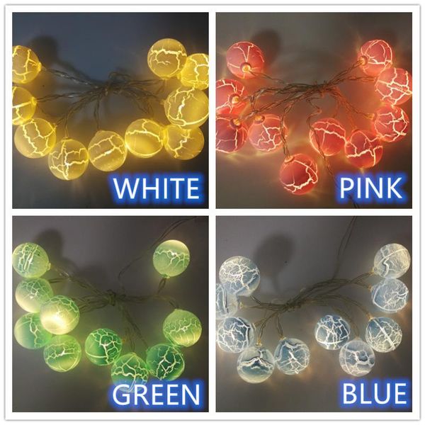 

strings 10led fairy garland crack ball string lights christmas tree wedding home party holiday decoration