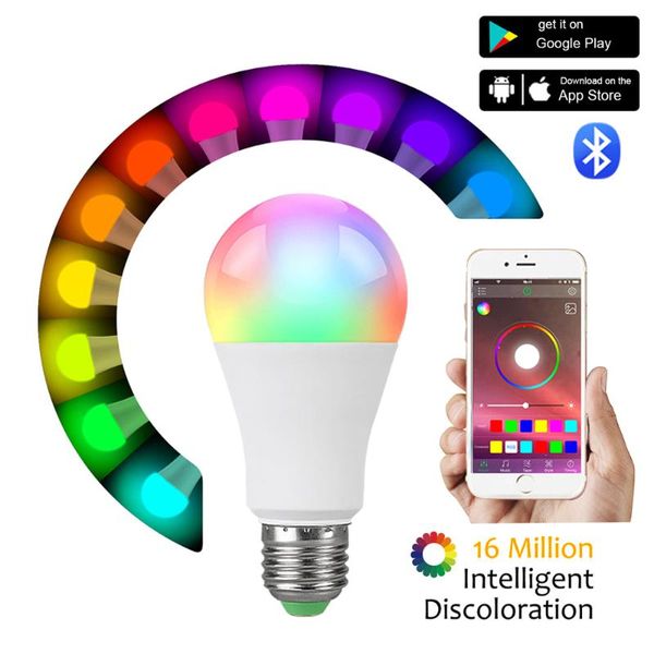 

bulbs b22 wireless bluetooth 4.0 smart bulb home lighting lamp 15w e27 magic rgbw/ww led change color light dimmable ios/android