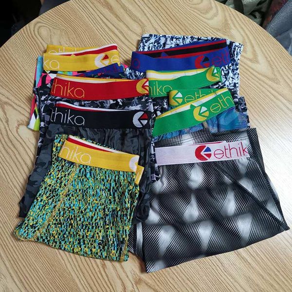 

classic print ethika men boxer shorts mens underwear trunks cotton cuecas underwear boxers for male arrow panties 6pcs/lot in sstock, Blue