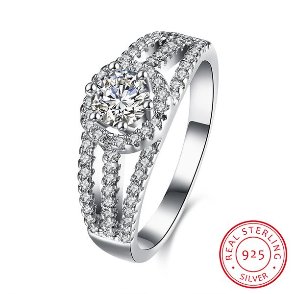 

hollow micro diamond sterling silver ring s925 ladies light luxury jewelry new product accessories marriage proposal engagement wedding anni
