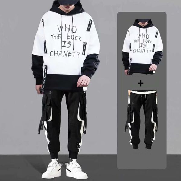 

men's hoodie, casual sportswear, elastic belt, hip hop, spring and autumn, Gray