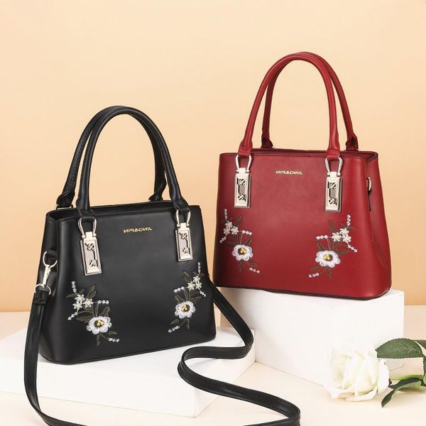 

new embroidered 13361 all-match one-shoulder handbag female thread generous fashion 2021 bag trade messenger foreign and trend styl ngrpf
